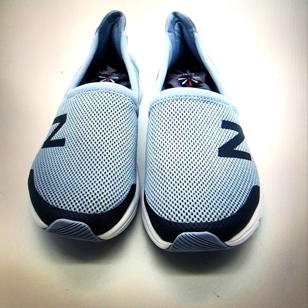 New Balance Isaac Mizrahi Live Womens Slip On Sneakers Mesh Blue Gray 8